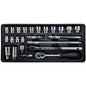 24-Piece Socket and Accessory Set with One Tray