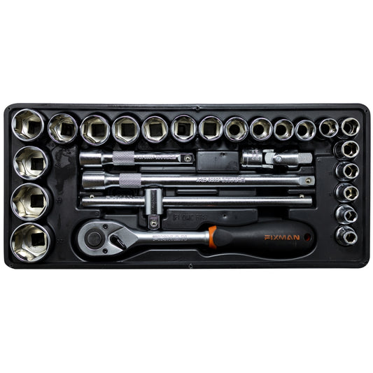 26-Piece Socket and Accessory Set with One Tray