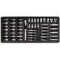 57-Piece Socket and Accessory Set with One Tray