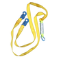 Double cord with shock absorber and carabiner