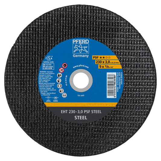 EHT cutting disc 230x3.0x22.23mm flat PSF STEEL Universal Line for steel