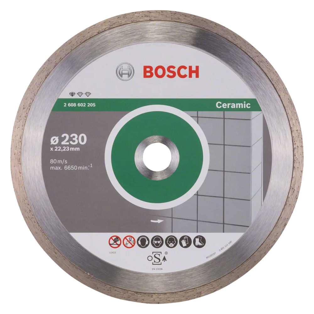 Standard professional cutting disc for ceramics with 7mm continuous edge