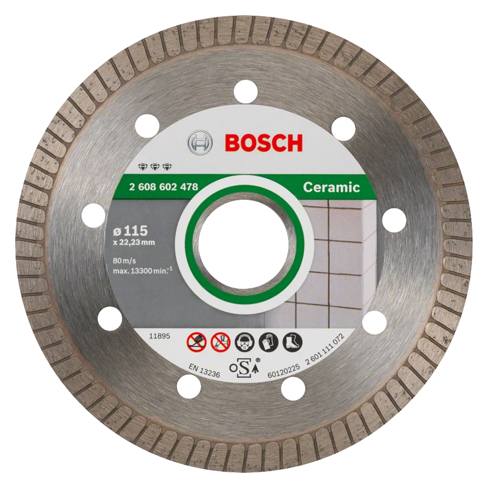 Professional turbo cleaner cutting disc for ceramics with 7mm continuous edge