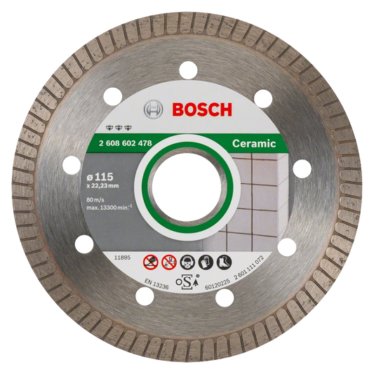 Professional turbo cleaner cutting disc for ceramics with 7mm continuous edge