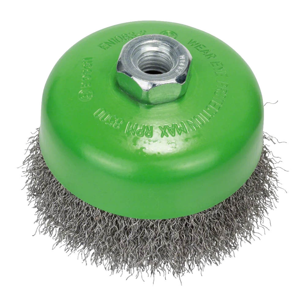 M14 0.3mm stainless steel professional crimped cup brush