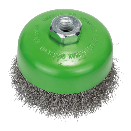 M14 0.3mm stainless steel professional crimped cup brush