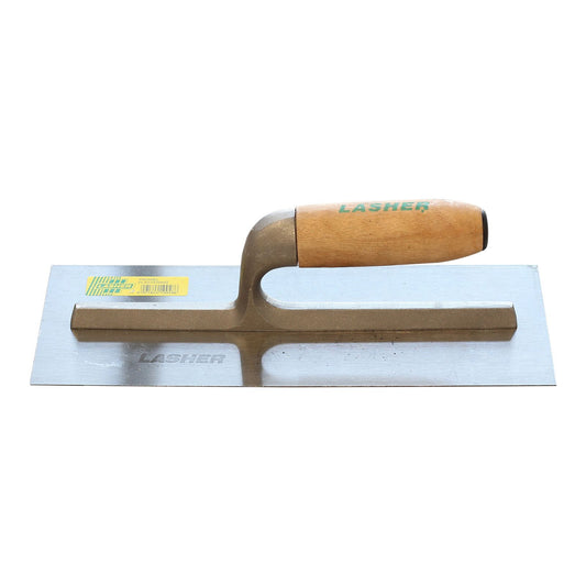 Plaster trowel with wooden handle