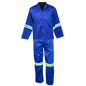 Two-piece polyester conti suit with reflective tape