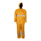 PVC rubber rain suit with reflective tape