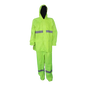 PVC rubber rain suit with reflective tape