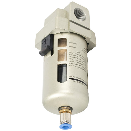 In-line water collector filter and 1/4" BSP regulator