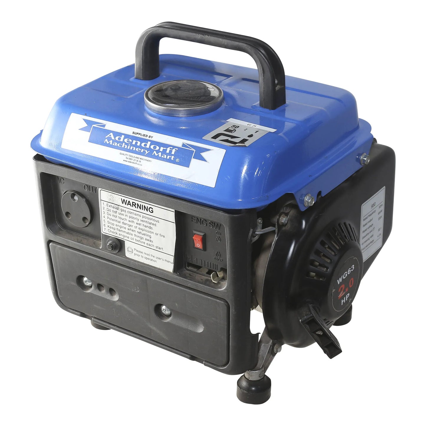 0.8kVA 650W Standby 2 Stroke Gasoline Generator