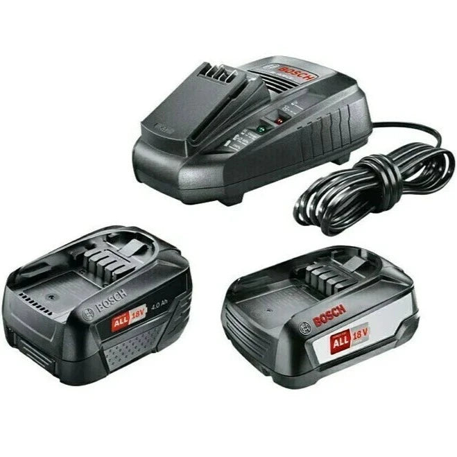 18V 2.5Ah starter kit with 4.0Ah charger and 2 batteries of 2.5Ah and 4.0Ah