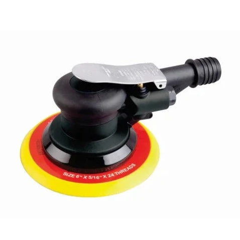 Pneumatic orbital sander with central vacuum