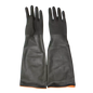 Black industrial rubber glove with rough palm