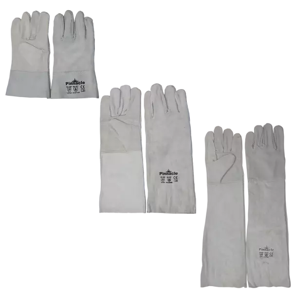 Double Palm Chrome Leather Glove