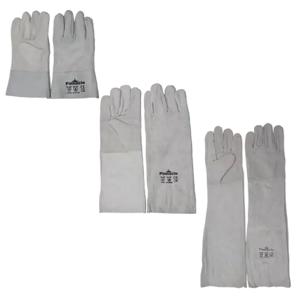 Double Palm Chrome Leather Glove