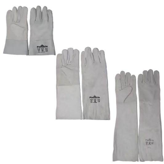 Double Palm Chrome Leather Glove