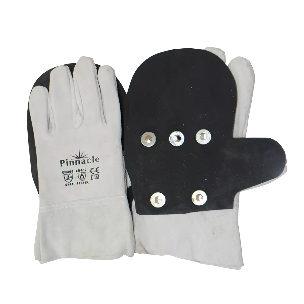 Brick leather glove with rubber palm