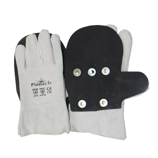 Brick leather glove with rubber palm