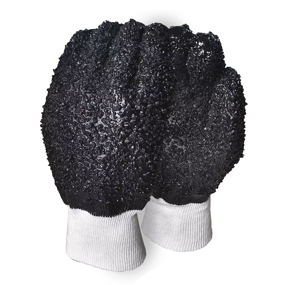 PVC mesh wrist glove with black chip