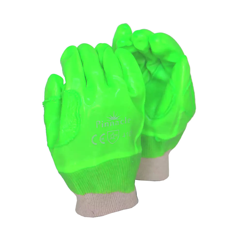 Lime green PVC mesh wrist glove