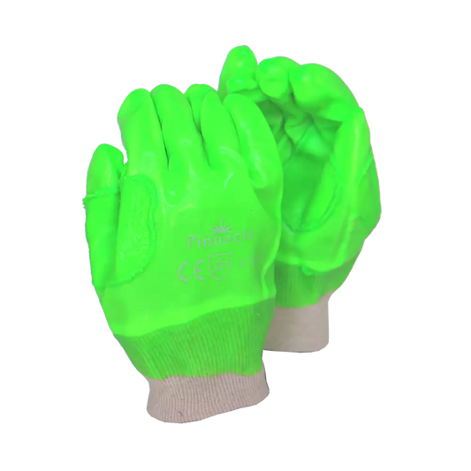 Lime green PVC mesh wrist glove