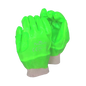 Lime green PVC mesh wrist glove