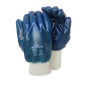 Blue nitrile mesh wrist glove