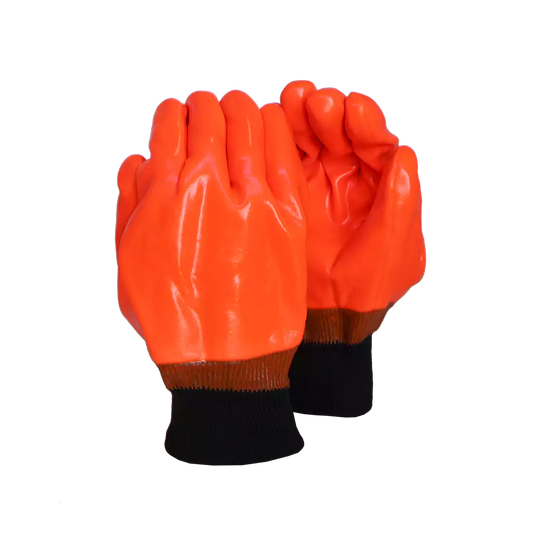 Orange PVC Freezer Mesh Wrist Glove