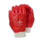 Red PVC mesh wrist glove