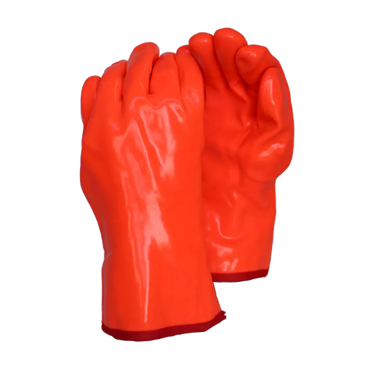 Orange PVC Open Cuff Freezer Glove