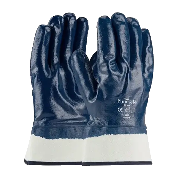 Blue nitrile safe grip glove