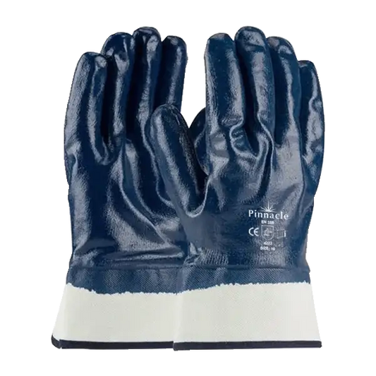 Blue nitrile safe grip glove