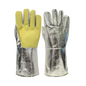 Fire and heat resistant aluminum kevlar glove