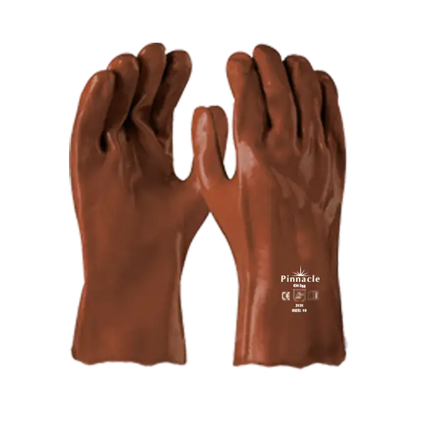 Resistant brown PVC glove