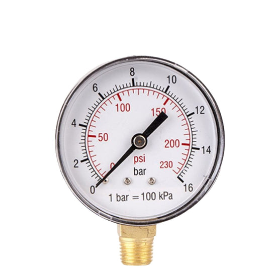 Pressure gauge 0-16 bar 1/4" lower 63mm