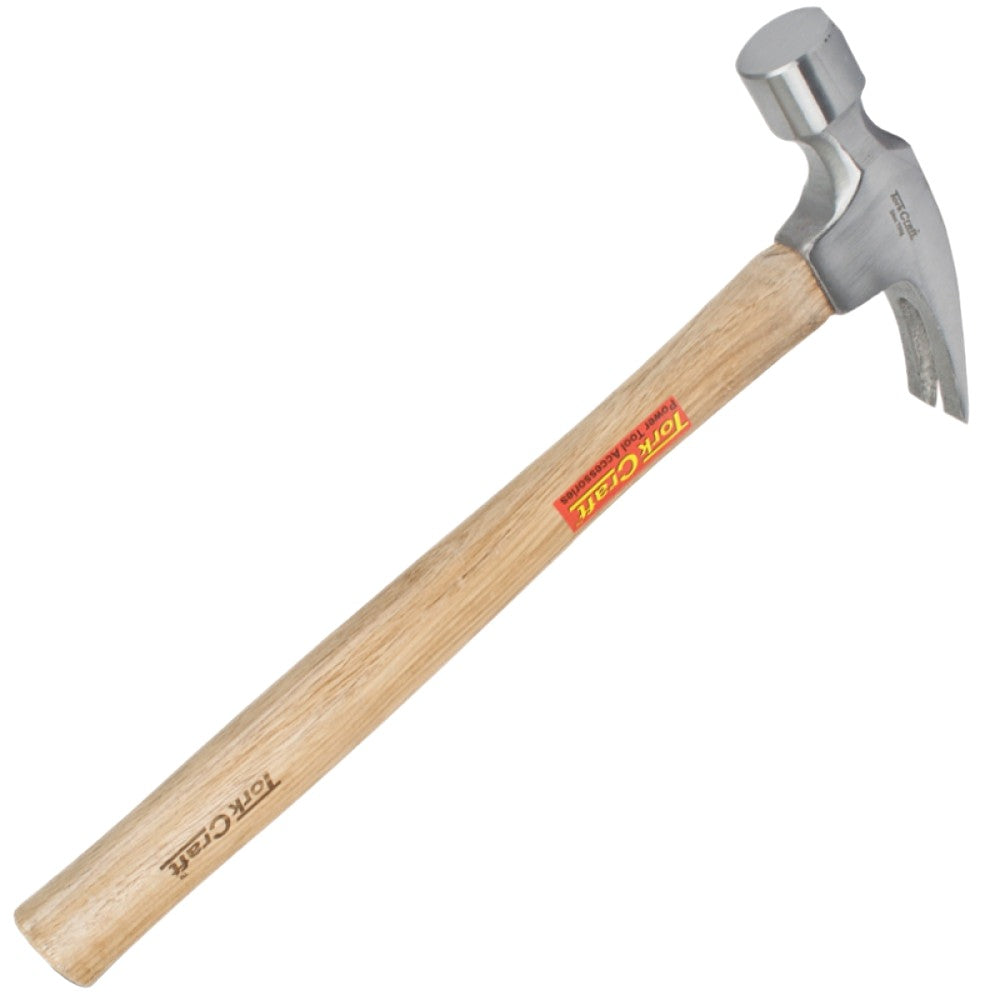 Claw hammer with wooden handle