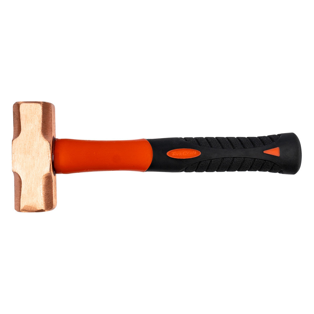 Copper mallet hammer with fiberglass handle