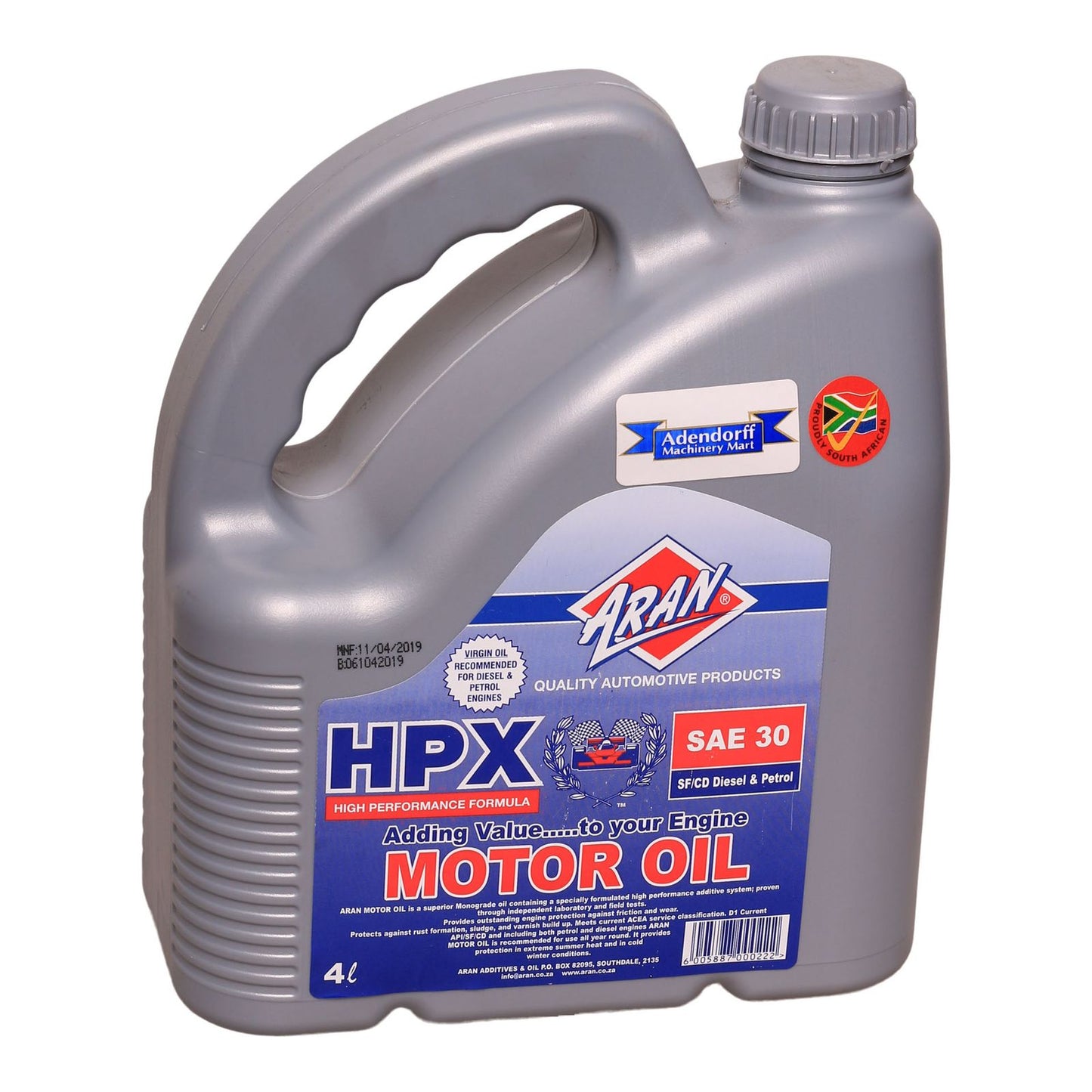 HPX SAE 30 engine oil