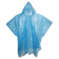 Emergency rain poncho with hood