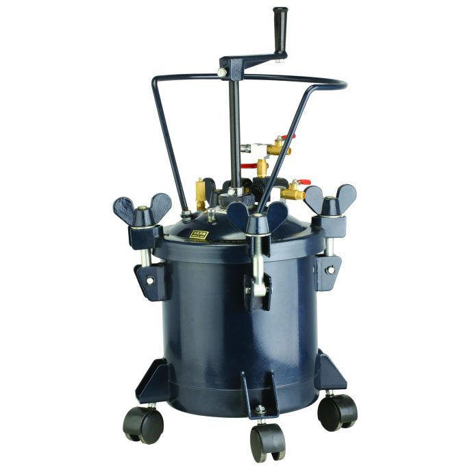 10L paint spray pot with manual stirrer and inner bucket