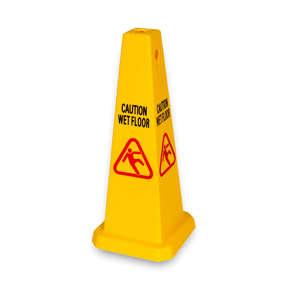 Square cone style wet floor sign