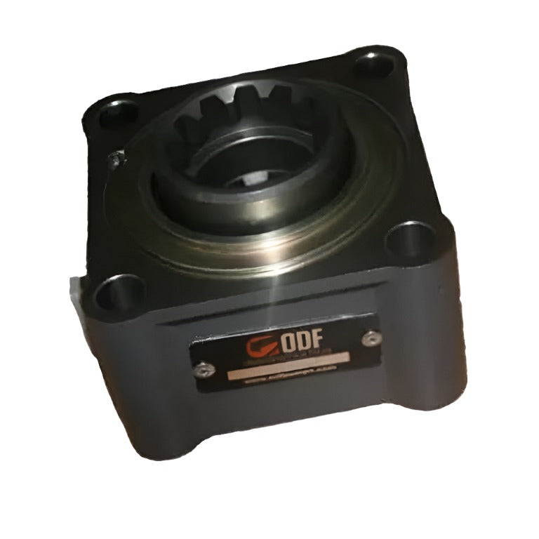 Square power take-off for ZF gearbox with 4 bolts